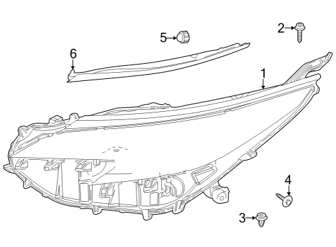 Headlamps COVER SUB-ASSY, HEAD Diagram for 5310708010