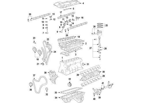 2010 BMW Z4 Engine Parts, Mounts, Cylinder Head & Valves, Camshaft & Timing, Variable Valve Timing, Oil Pan, Oil Pump, Balance Shafts, Crankshaft & Bearings, Pistons, Rings & Bearings Oil Pump Diagram for 11417573748