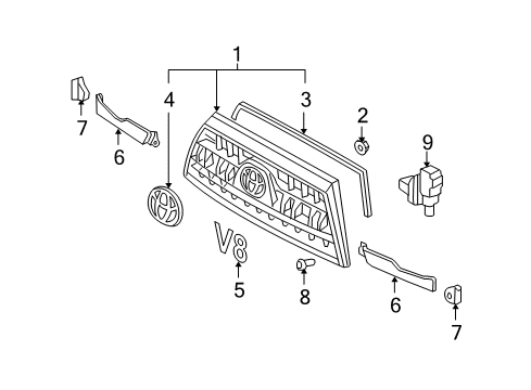 2008 Toyota 4Runner Automatic Temperature Controls Protector Diagram for 5311935020A0