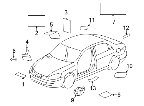 2010 Honda Accord Crosstour Information Labels Plate, Jack Caution Diagram for 89311SJK003