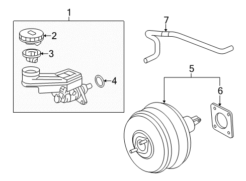 2016 Honda Odyssey Hydraulic System Power Set, Master (10.5") Diagram for 01469TK8A00
