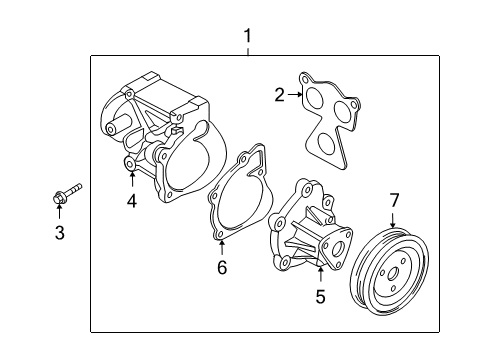 2011 Hyundai Santa Fe Water Pump Pump Sub Assembly-COOLAN Diagram for 251102G600