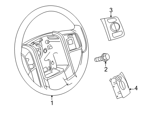 2009 Ford F-350 Super Duty Steering Column & Wheel, Steering Gear & Linkage Engagement Switch Diagram for 6L2Z9C888CAA