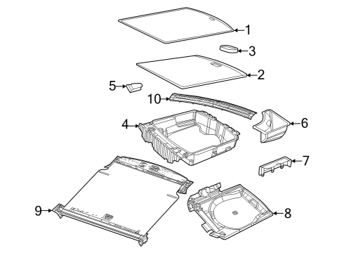 Interior Trim - Rear Body Latch Release Diagram for 6SB59TX7AB