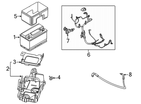 2022 Ford F-150 Battery SUPPORT - BATTERY TRAY Diagram for ML3Z10753A