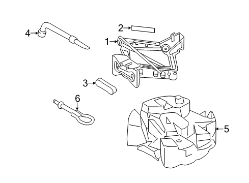 2015 Ford Escape Jack & Components Jack Diagram for CJ5Z17080A