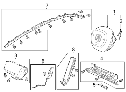 Air Bag Components CAP (LOWER) *NH900L* Diagram for 77306T20A01ZA