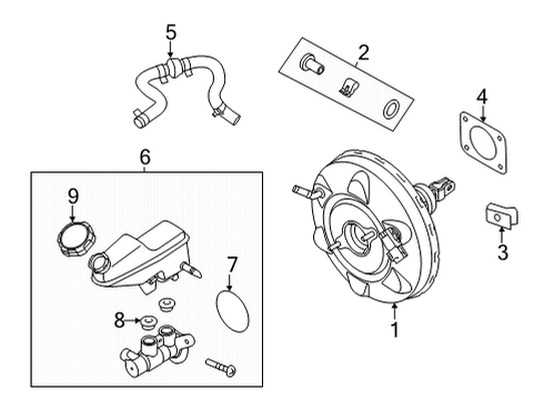 2021 Hyundai Elantra Hydraulic System Cylinder Assembly-Brake Master Diagram for 58510AB440