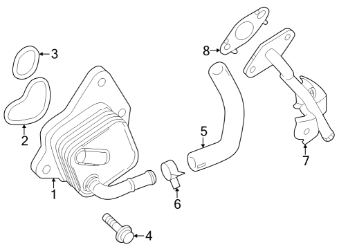 Oil Cooler GASKET Diagram for 1625825020