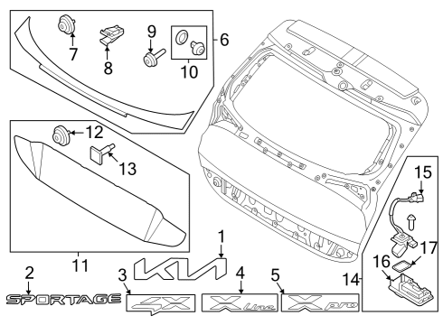 Lift Gate Latch Assy-Tail Gate Diagram for 81800P2000