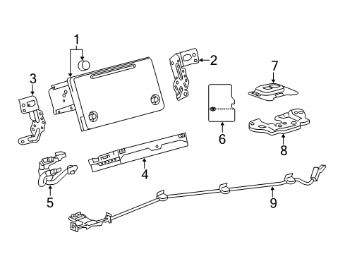 2019 Toyota Prius Prime Navigation System Antenna Cable Diagram for 8610147E10