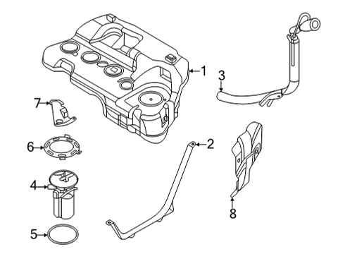 2022 Ford Maverick Fuel Supply PIPE - FUEL FILLER Diagram for NZ6Z9034B