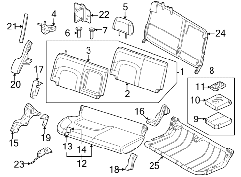 Rear Seat Components Striker Assy-Rear Seat Diagram for 88342EA500