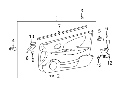 2001 Hyundai Sonata Interior Trim - Front Door Handle-Door Pull, LH Diagram for 8271038000LT