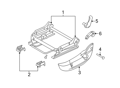 2019 Dodge Challenger Tracks & Components Shield-Seat RECLINER Diagram for 1UV53DX9AA