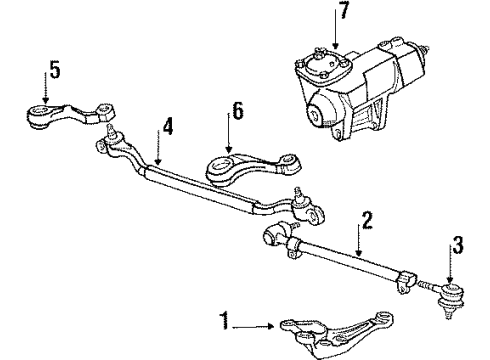 1988 BMW 535i Steering Column & Wheel, Steering Gear & Linkage Exchange Hydro Steering Gear Diagram for 32131125855