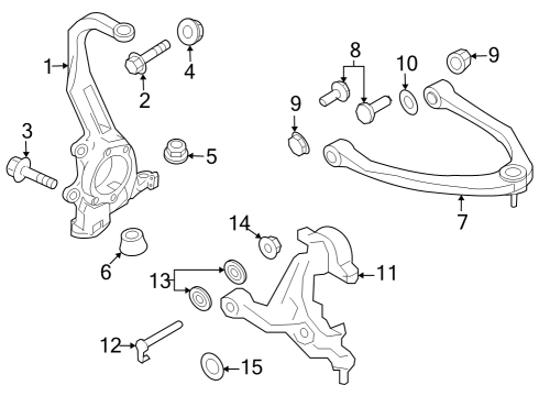 Front Suspension Components Washer Diagram for 54622JK00A