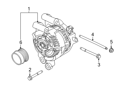 2019 Ford Escape Alternator Alternator Diagram for CJ5Z10346D