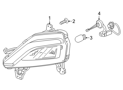 2019 Chevrolet Spark Daytime Running Lamps Daytime Run Lamp Diagram for 42686401