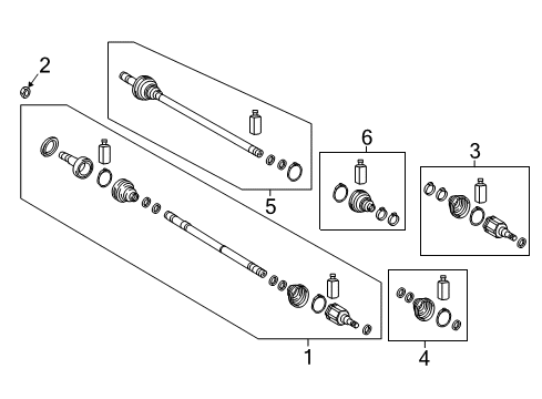 2016 Hyundai Tucson Drive Axles - Rear Boot Kit-Front Axle Wheel Side Diagram for 49641H3000