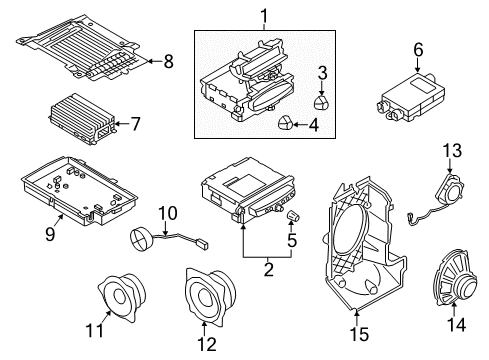 2015 Mini Cooper Sound System MIDRANGE SPEAKER, STEREO Diagram for 65138715685