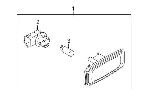 2007 Infiniti M35 Bulbs Lamp Assy-Side Flasher Diagram for 26160EW00A