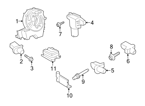 Air Bag Components Pressure Sensor Screw Diagram for W718492S439
