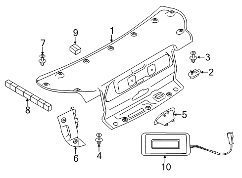2018 BMW 430i xDrive Interior Trim - Trunk Lid Luggage Compartment Light Led Diagram for 63312348803