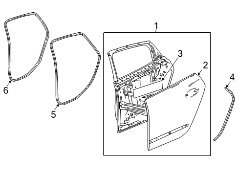 2018 Buick LaCrosse Rear Door Window Regulator Diagram for 26209810