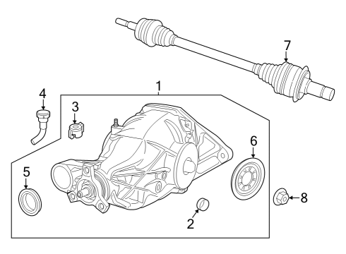 Axle Housing - Rear Axle Half Shaft Diagram for 52123522AB