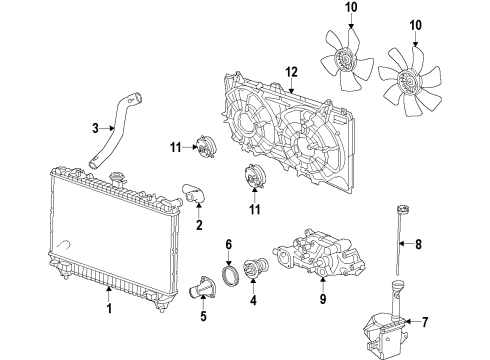 2015 Chevrolet SS Cooling System, Radiator, Water Pump, Cooling Fan Module Diagram for 92272957