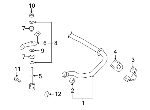 2008 Lexus LX570 Rear Suspension Components, Lower Control Arm, Upper Control Arm, Ride Control, Stabilizer Bar Bush, STABILIZER Link Diagram for 4884960010