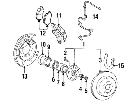 1998 Lexus LS400 Rear Brakes Cover, Disc Brake Dust, Front RH Diagram for 4778150030