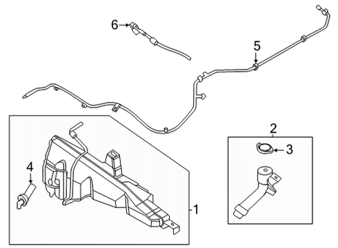2022 Ford Maverick Wipers ARM AND PIVOT SHAFT ASY Diagram for NZ6Z17566A