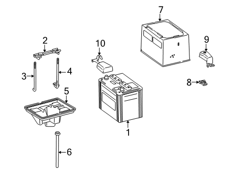 2006 Lexus LS430 Battery Wire, Engine, NO.3 Diagram for 8212350090