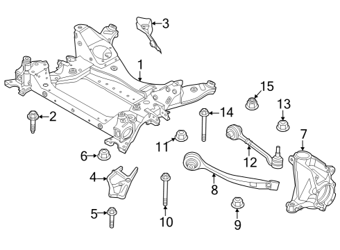 Front Suspension, Lower Control Arm, Ride Control, Stabilizer Bar, Suspension Components HEAT RESISTANT PLATE Diagram for 31146882662