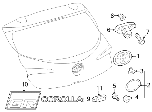 Exterior Trim - Lift Gate Lock Switch Diagram for 8480412050
