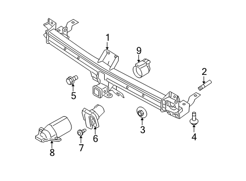 2013 Ford Flex Trailer Hitch Components Trailer Hitch Diagram for BA8Z17D826A