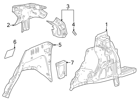 Inner Structure - Quarter Panel FILLER-BODY SI INR LWR PNL Diagram for 60004905