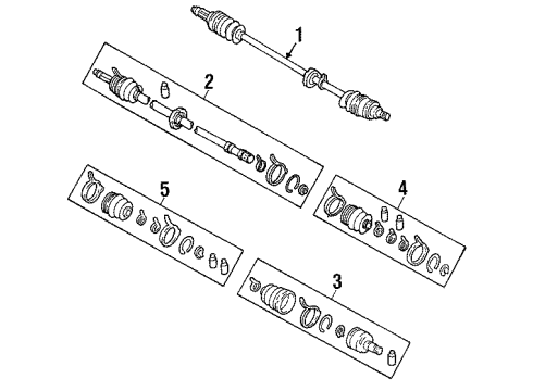 1998 Ford Windstar Drive Axles - Front Inner Boot Diagram for F68Z3A331BB