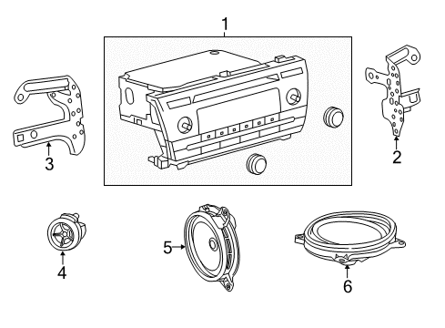 2015 Toyota Corolla Sound System AM/FM CD Diagram for 8614002050