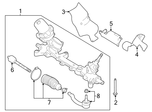 2019 Nissan Altima Steering Column & Wheel, Steering Gear & Linkage Socket-Kit Side Rod Outer Diagram for D86406CA0A