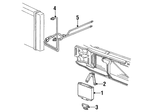 1997 GMC C2500 Suburban Oil Cooler Outlet Hose Diagram for 15112873