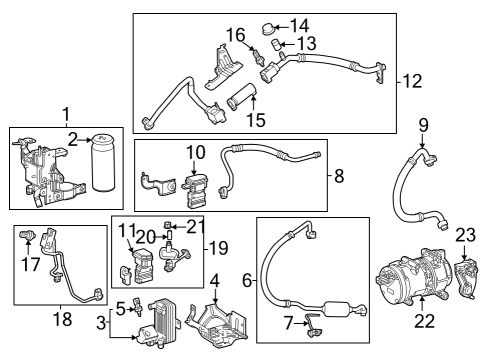Condenser, Compressor & Lines BOLT, W/WASHER Diagram for 90119A0548