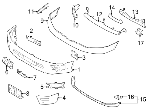 Bumper & Components - Front Bumper Front RH Diagram for 620249FW0H
