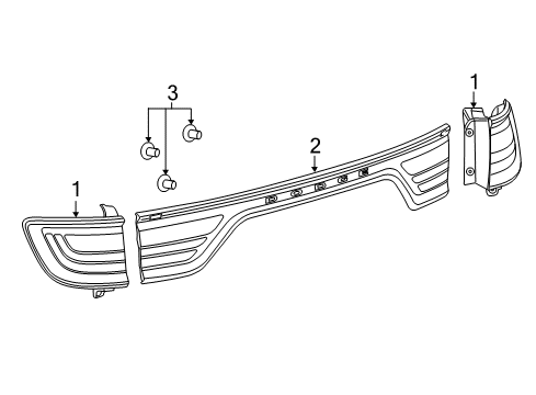 2014 Dodge Durango Combination Lamps Screw-HEXAGON Head Diagram for 6511229AA