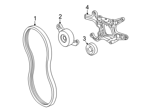 1998 Pontiac Sunfire Belts & Pulleys Idler Pulley Diagram for 12570827