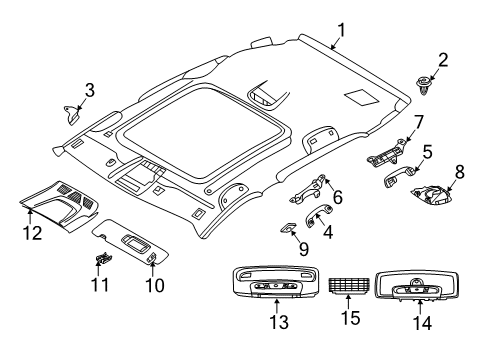 2019 BMW X2 Interior Trim - Roof HANDLE REAR LEFT Diagram for 51167359953