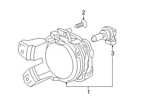 2018 Chevrolet Trax Bulbs Fog Lamp Assembly Diagram for 42549356