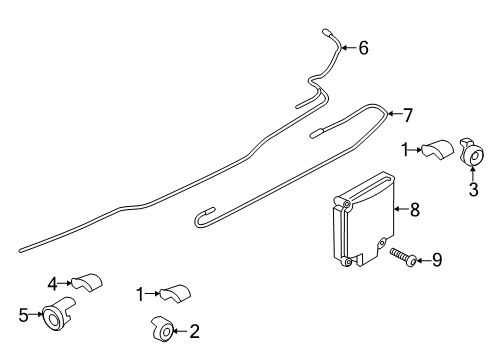 2021 Ford Transit-350 Parking Aid Automatic Park Sensor Diagram for JU5Z15K859B